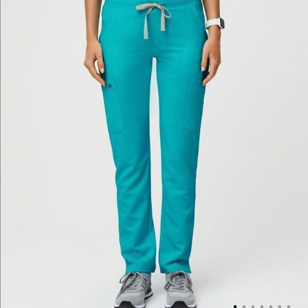 Women's Teal Rafaela Oversized Scrub Top - XS + Yola Skinny Scrub Pants - S